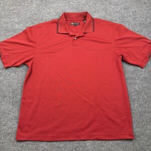 Wedge Golf and Beyond  Men's Short Sleeve Polo Red  L Preppy Performance‎